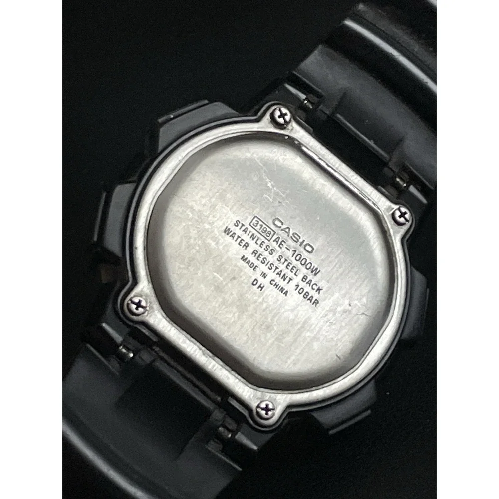 CASIO Illuminator Watch Mens 5 Alarm Digital 44mm AE1000W Day Date Sport Casual